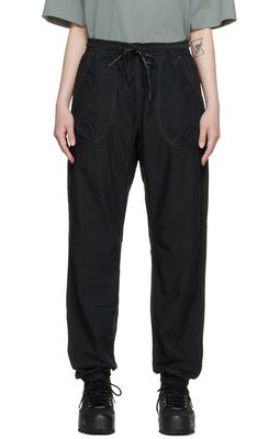 and wander Black Organic Cotton Trousers