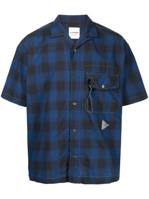 and Wander Dry Check short-sleeve shirt - Blue