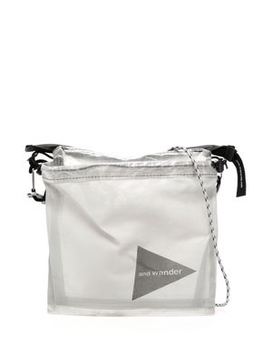 and Wander Dyneema logo-print shoulder bag - Grey