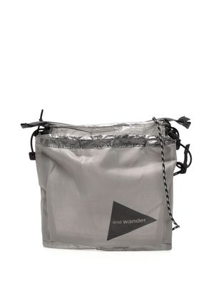 and Wander Dyneema logo-print shoulder bag - Silver