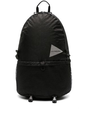 and Wander Ecopak logo-print backpack - Black