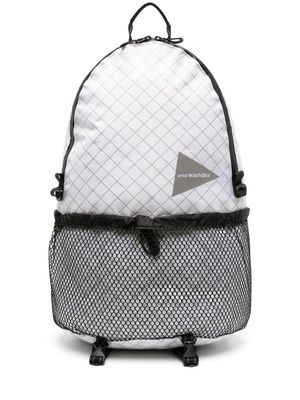 and Wander Ecopak logo-print backpack - White