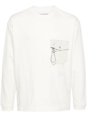and Wander flap-pocket cotton T-shirt - White