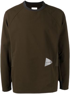 and Wander Hybrid Base long-sleeved T-shirt - Brown