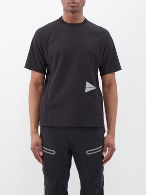 And Wander - Hybrid Jersey Base-layer T-shirt - Mens - Black
