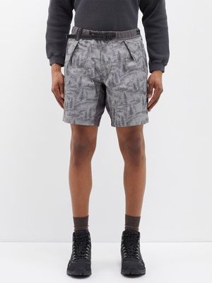 And Wander - In The Mountain Cotton-blend Ripstop Shorts - Mens - Grey