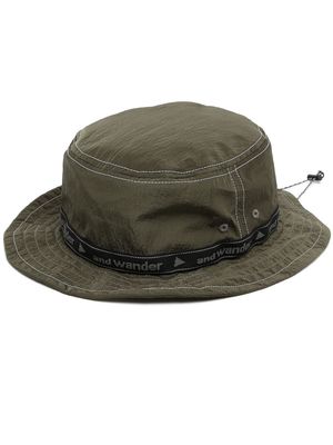 and Wander jacquard-tape bucket hat - Green