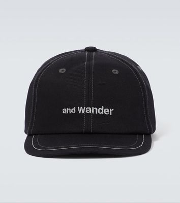 And Wander Logo cotton twill baseball cap