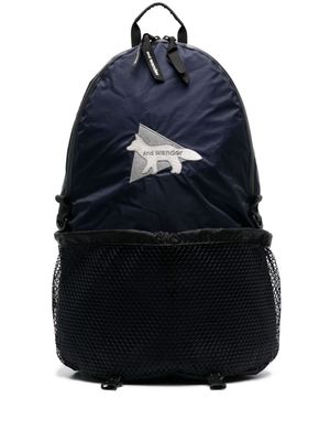 and Wander logo pocketed backpack - Blue