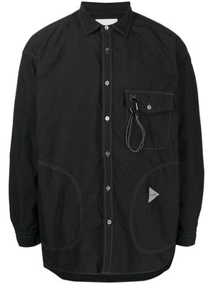 and Wander logo-print cotton shirt - Black