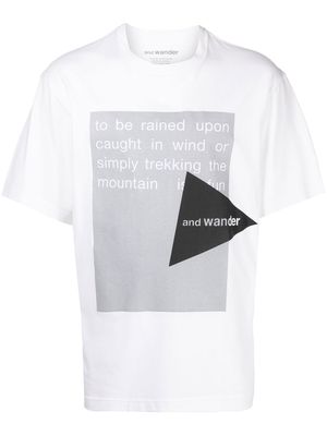 and Wander logo-print cotton T-shirt - White