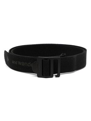 and Wander logo-print fabric belt - Black