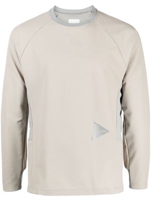and Wander logo-print long-sleeve sweatshirt - Grey