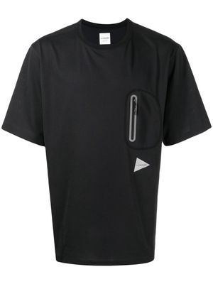 and Wander logo-print seamless T-shirt - Black