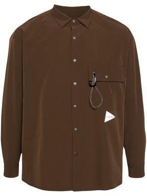 and Wander logo-print shirt - Brown