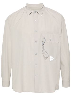 and Wander logo-print shirt - Neutrals