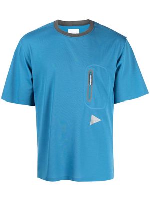 and Wander logo-print short-sleeve T-shirt - Blue