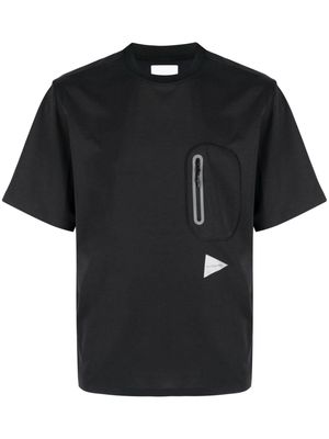 and Wander logo-print short-sleeved T-shirt - Black