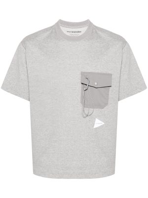 and Wander mélange jersey T-shirt - Grey