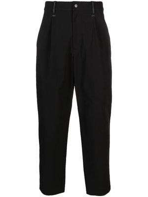 and Wander pleated tapered chinos - Black