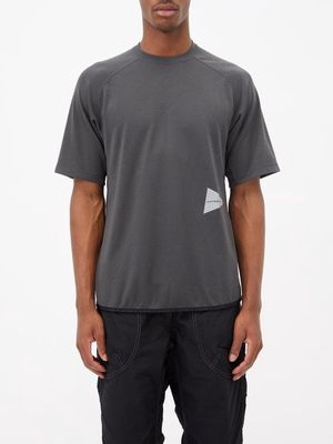 And Wander - Power Dry Raglan-sleeve Jersey T-shirt - Mens - Grey