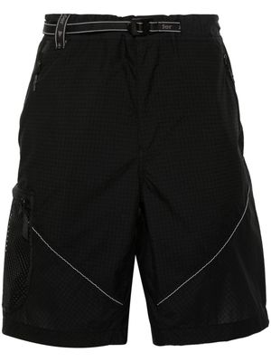 and Wander ripstop logo-print shorts - Black