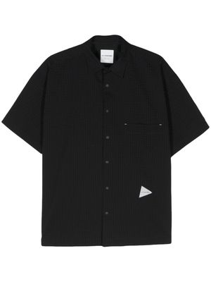 and Wander seersucker short-sleeve shirt - Blue