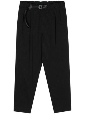 and Wander seersucker tapered-leg trousers - Blue