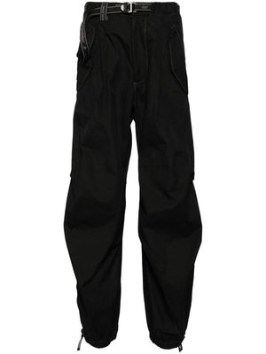 and Wander side-zip tapered trousers - Black