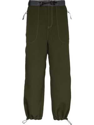 and Wander wide-leg belted track pants - Green