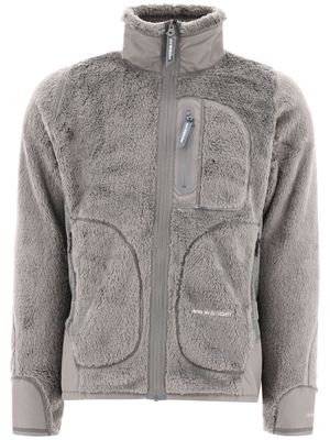 and Wander zip-up fleece cardigan - Grey