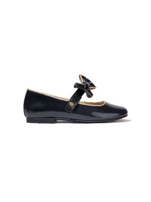ANDANINES bow-detail ballerina shoes - Black