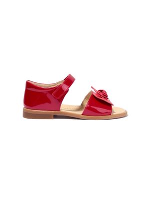 ANDANINES bow-detail leather sandals - Red