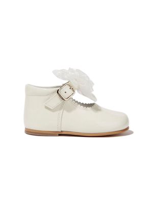 ANDANINES bow-detailing leather ballerina shoes - White