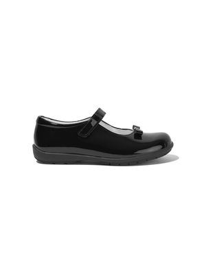 ANDANINES bow-detailing patent leather ballerinas - Black