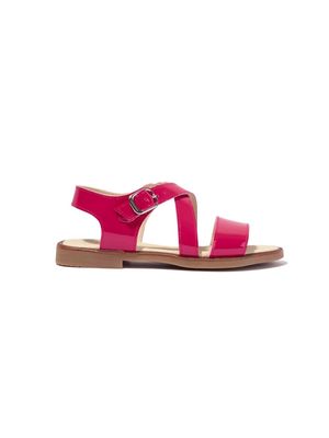 ANDANINES cross-straps leather sandals - Pink