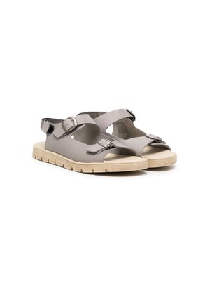 ANDANINES double-strap leather sandals - Grey
