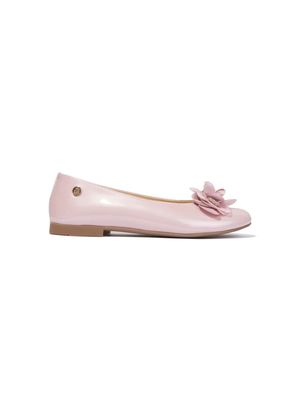 ANDANINES floral-appliqué ballerina shoes - Pink