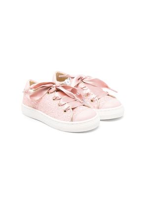ANDANINES glitter-embellished low-top sneakers - Pink