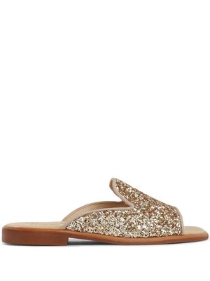 ANDANINES glitter-embellished sandals - Neutrals