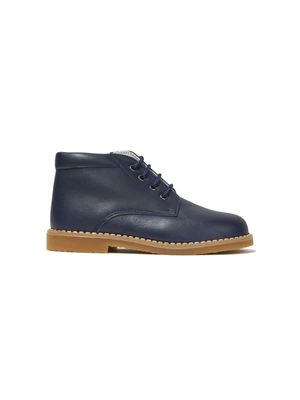 ANDANINES lace-up leather ankle boots - Blue