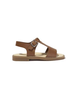 ANDANINES leather open-toe sandals - Brown