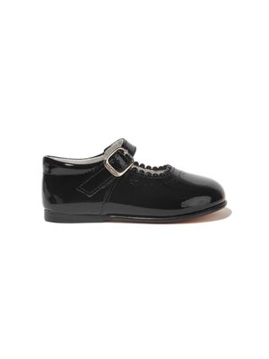 ANDANINES patent-finish leather ballerina shoes - Black