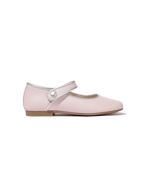 ANDANINES round-toe leather ballerina shoes - Pink