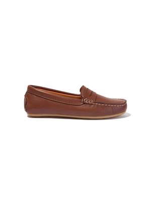 ANDANINES square-toe leather loafers - Brown