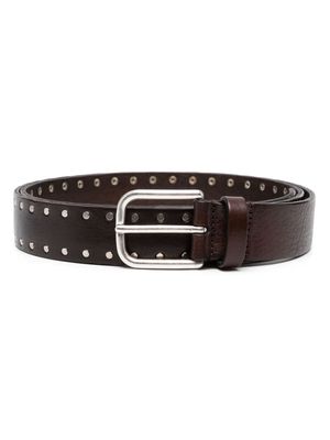 Anderson's studded leather belt - Brown