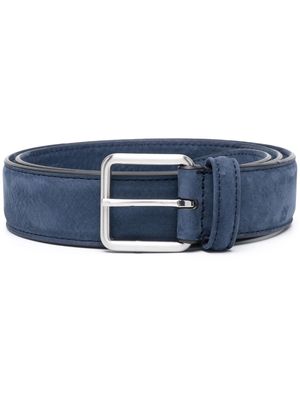 Anderson's velvet-effect leather belt - Blue