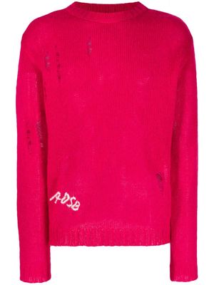Andersson Bell ADSB ripped mohair-blend jumper - Pink