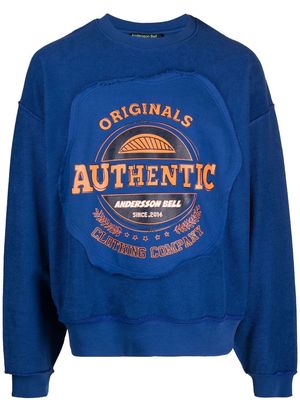 Andersson Bell Authentic Logo inside-out sweatshirt - Blue