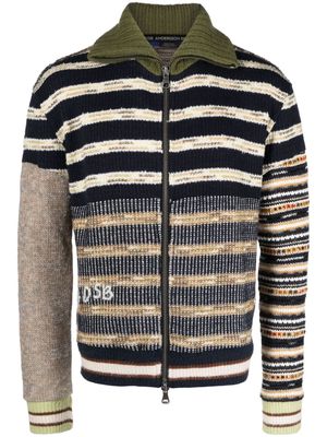 Andersson Bell Blifden patterned intarsia-knit cardigan - Blue